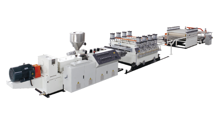 PVC半結皮(木塑)發泡闆、共擠發泡闆生産線