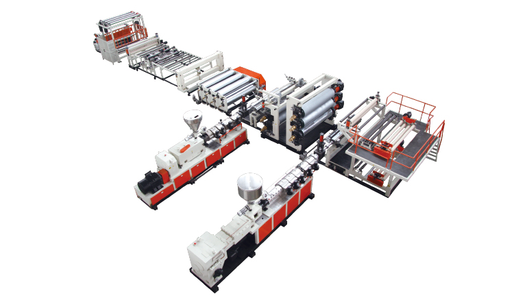 複合型高分(fēn)子防水卷材生産線